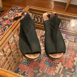 Dansko platform leather heels size 10